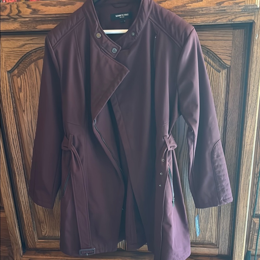 Kenneth Cole Maroon Trench Coat